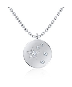 Star Blink with CZ Silver Necklace SPE-2961